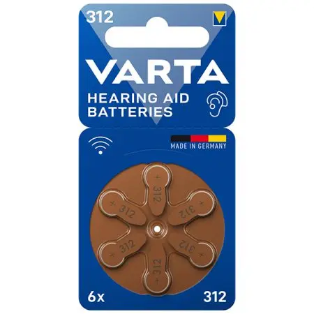 מארז 6 סוללות מידה 312 Varta PR41