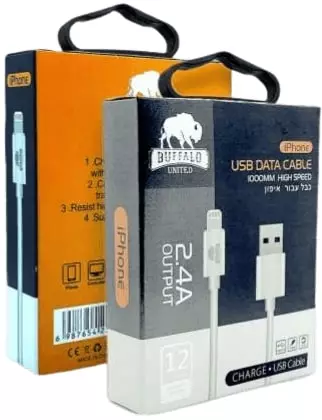 כבל USB Lightning באורך 3 מטר מבית באפאלו