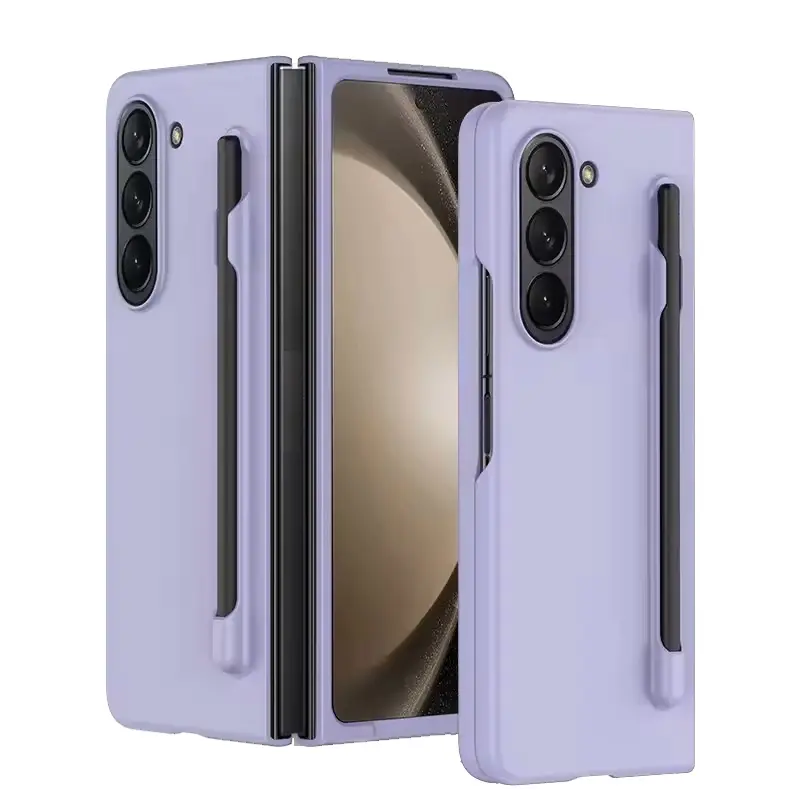כיסוי קשיח עם עט טאץ' ל- Samsung Z Fold 6 בצבע סגול