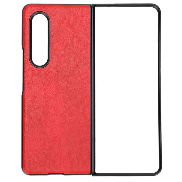 כיסוי דמוי עור ל- Samsung Z Fold 5 בצבע אדום