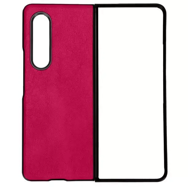 כיסוי דמוי עור ל- Samsung Z Fold 5 בצבע בורדו
