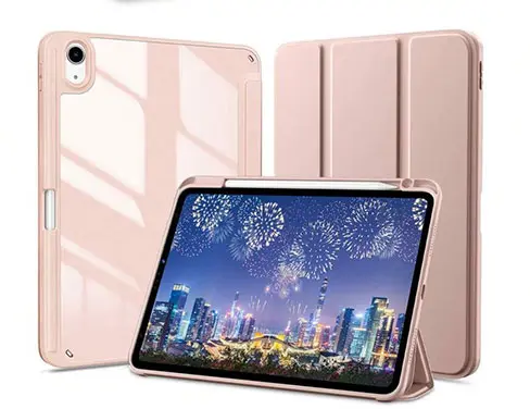 כיסוי ספר מגנט ל- iPad Pro 11 2024 בצבע ורוד