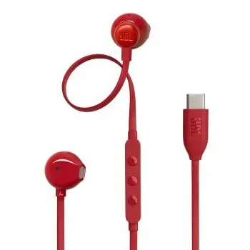 אוזניות Type-C דגם T305C מבית JBL בצבע אדום