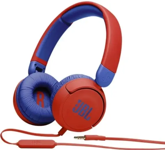 אוזניות קשת Aux לילדים דגם JR310 מבית JBL בצבע אדום