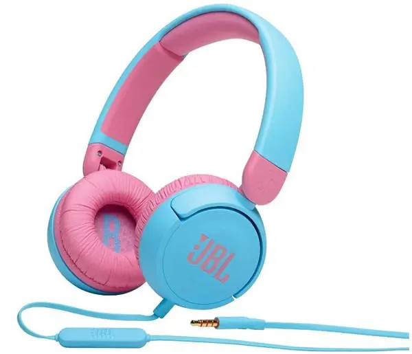 אוזניות קשת Aux לילדים דגם JR310 מבית JBL בצבע תכלת