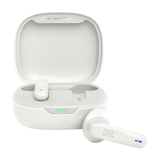 אוזניות TWS דגם Wave Flex מבית JBL בצבע לבן