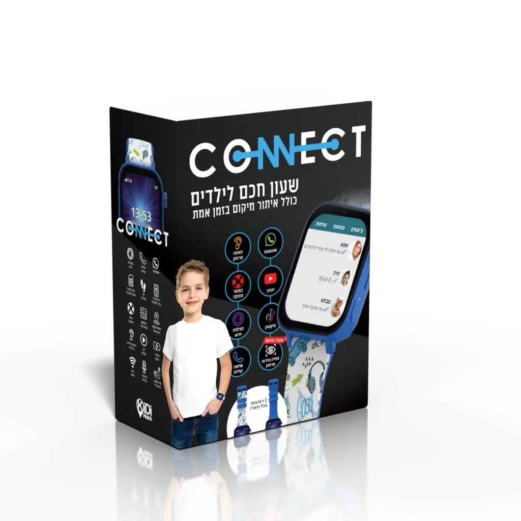 KidiWatch Connect 4G בצבע כחול