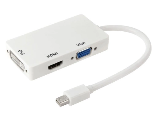 מתאם מחיבור Mini Display Port לכניסות VGA/HDMI/DVI