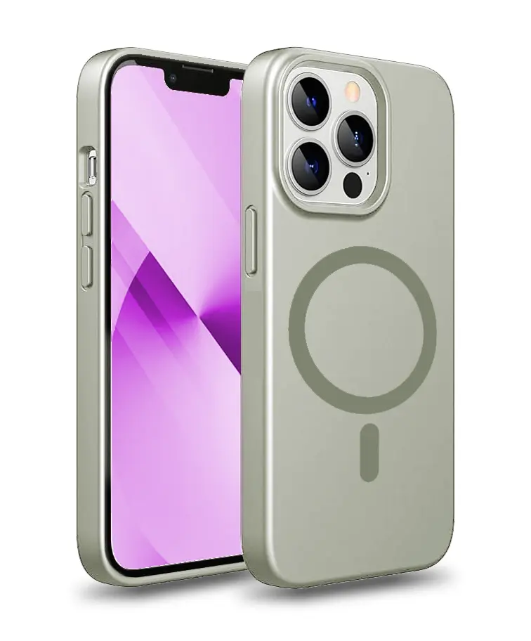 כיסוי קומבו עם תמיכה ב-MagSafe ל- iPhone 11 Pro Max בצבע אפור
