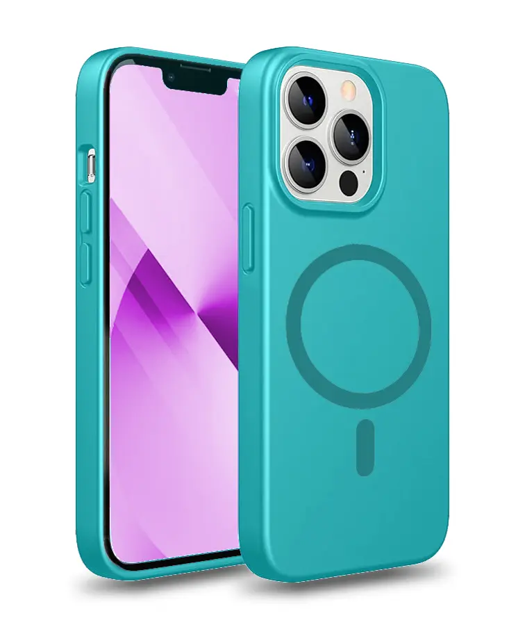 כיסוי קומבו עם תמיכה ב-MagSafe ל- iPhone 11 Pro Max בצבע טורקיז