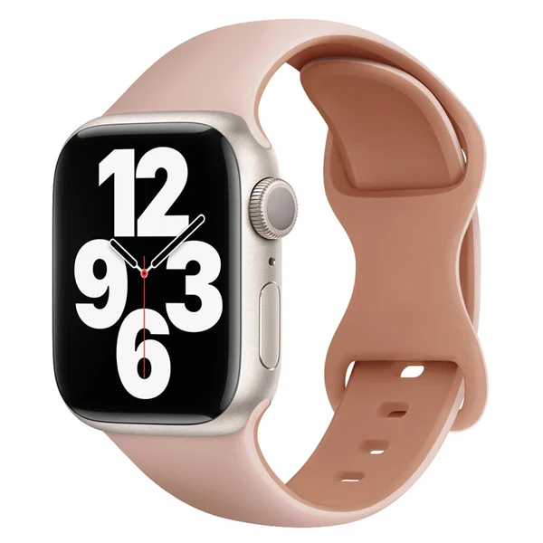 רצועת סיליקון לשעוני Apple במידה 41 מ"מ בצבע רוז גולד