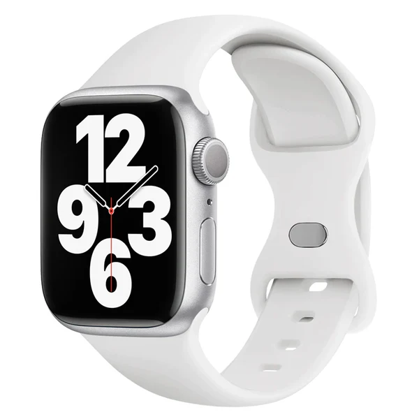 רצועת סיליקון לשעוני Apple במידה 42 מ"מ בצבע לבן