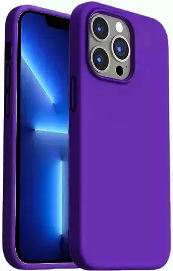 כיסוי סיליקון עם מגע קטיפה ל- iPhone 12 Pro Max בצבע סגול כהה