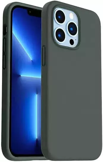 כיסוי סיליקון עם מגע קטיפה ל- iPhone 11 Pro Max בצבע אפור