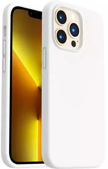 כיסוי סיליקון עם מגע קטיפה ל- iPhone 6/7/8 Plus בצבע לבן