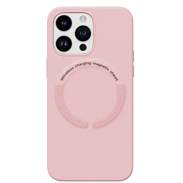 כיסוי סיליקון עם מגע קטיפה MagSafe ל- iPhone 14 Plus בצבע ורוד