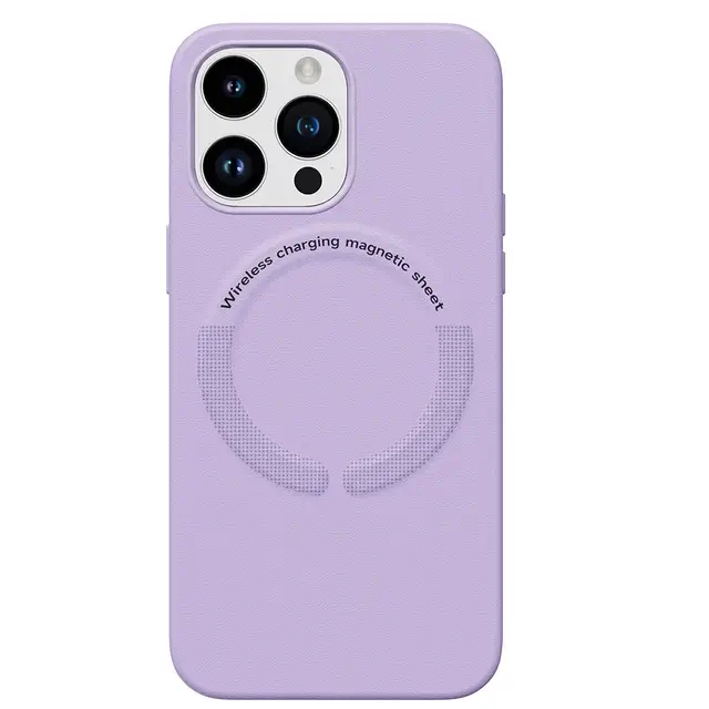 כיסוי סיליקון עם מגע קטיפה MagSafe ל- iPhone 14 Plus בצבע סגול