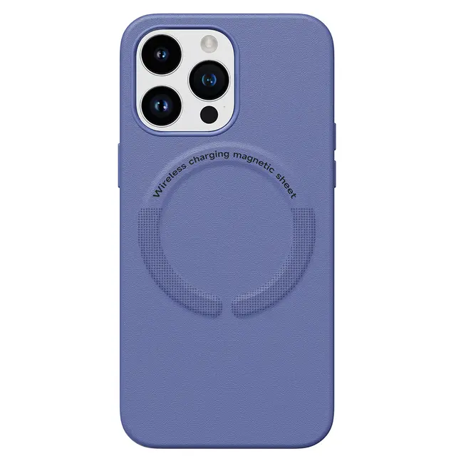 כיסוי סיליקון עם מגע קטיפה MagSafe ל- iPhone 15 Plus בצבע כחול רויאל