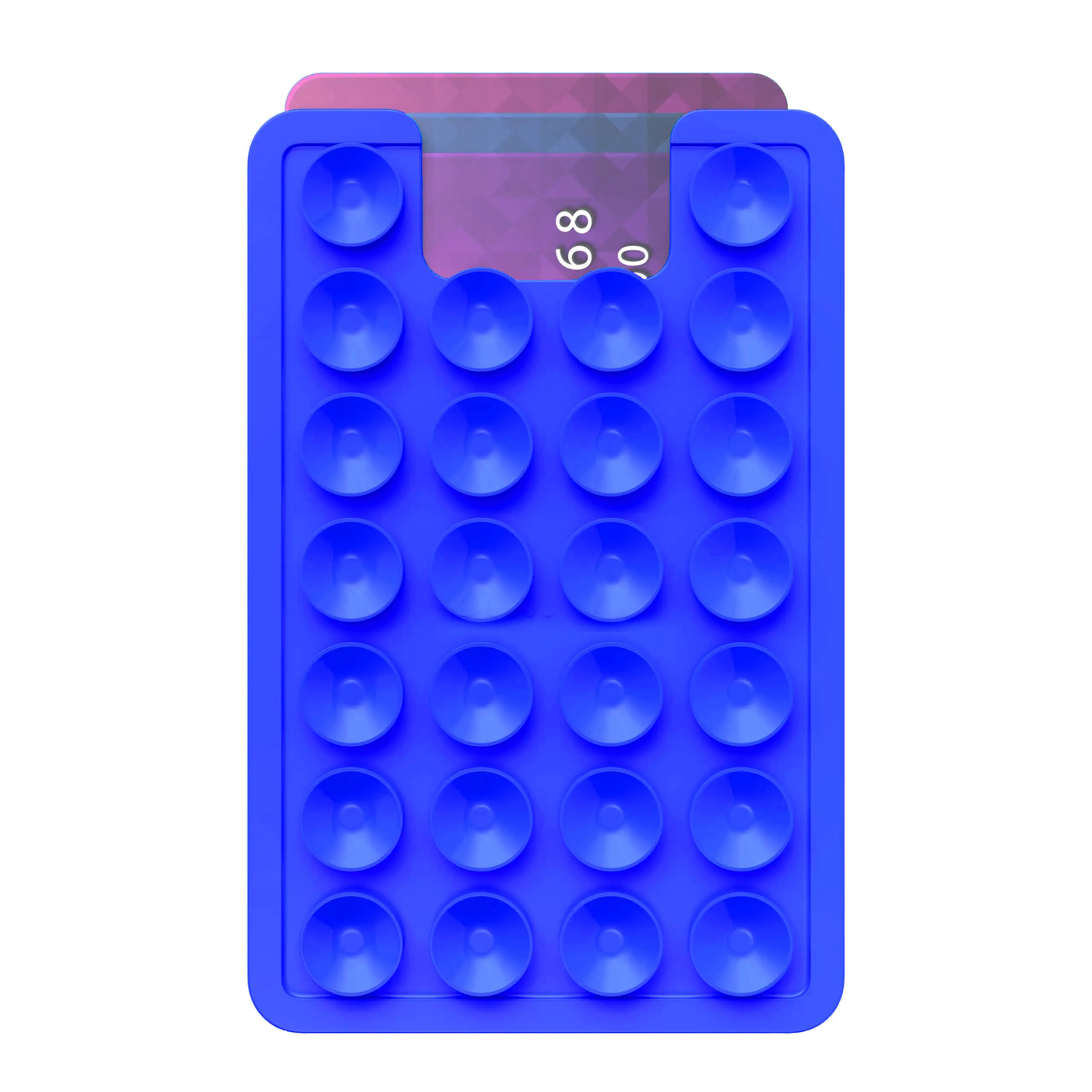 ארנק כרטיסי אשראי לגב המכשיר דגם StickyGrippy בצבע כחול