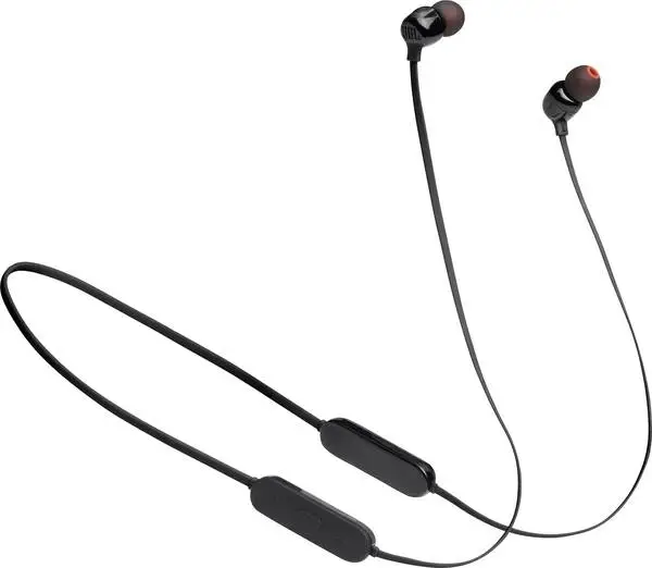 אוזניות בלוטות' דגם Tune 125BT מבית JBL בצבע שחור