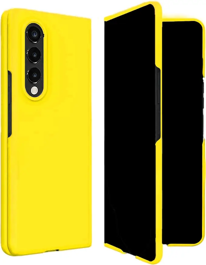 כיסוי קטיפה ל- Samsung Z Fold 4 בצבע צהוב