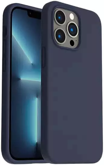 כיסוי סיליקון עם מגע קטיפה ל- iPhone 17 בצבע כחול