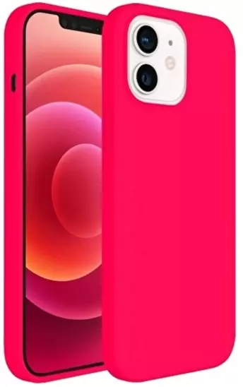 כיסוי סיליקון עם מגע קטיפה ל- iPhone 17 בצבע ורוד זוהר