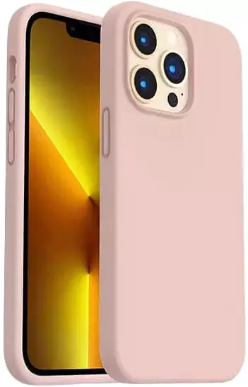 כיסוי סיליקון עם מגע קטיפה ל- iPhone 17 Pro Max בצבע ניוד