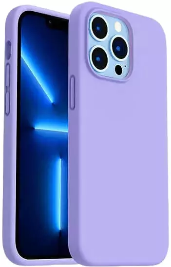 כיסוי סיליקון עם מגע קטיפה ל- iPhone 17 Pro Max בצבע סגול