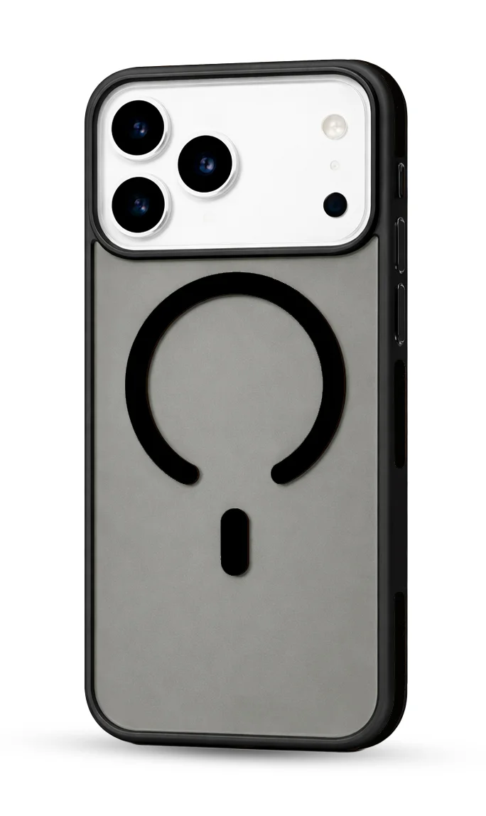 כיסוי מט מושחר דק ואיכותי עם תמיכה ב-MagSafe ל- iPhone 15 Pro Max בצבע שחור