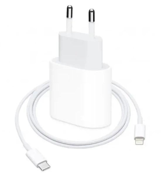 באנדל מטען קיר 20W וכבל מקורי לבחירה מבית Apple