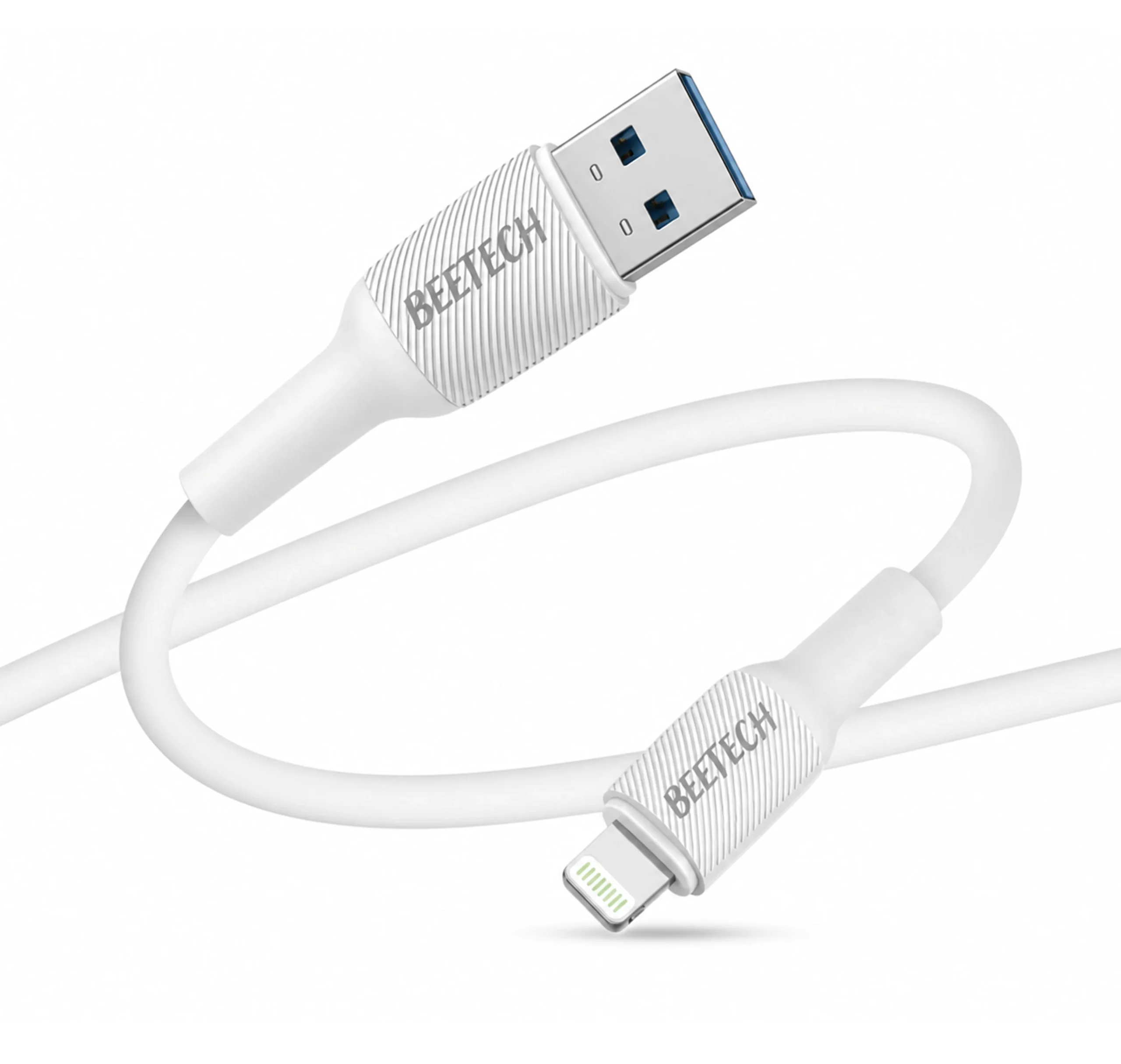 כבל USB Lightning באורך 1 מטר דגם Classic מבית BeeTech