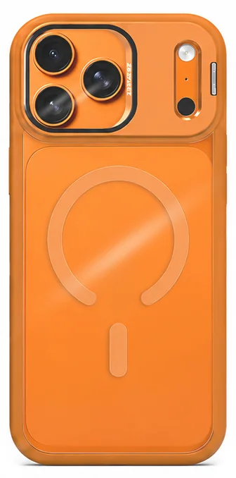 כיסוי Nanox Metal Magsafe Window ל- iPhone 15 Pro Max בצבע כתום