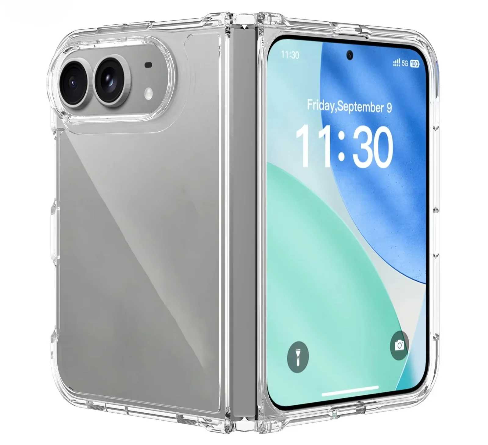 כיסוי שקוף קשיח במיוחד ל- iPhone Duo